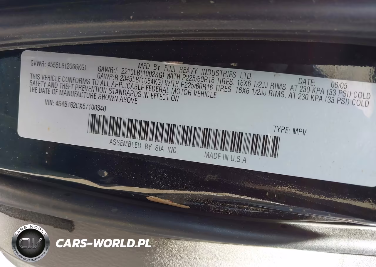 2006 Subaru Baja Sport VIN:4S4BT62CX67100340 - 9