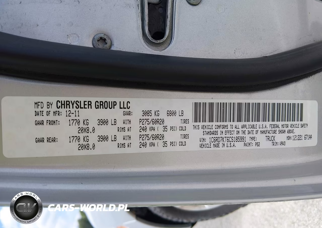 2012 Ram 1500 St VIN:1C6RD7KT6CS185991 - 9