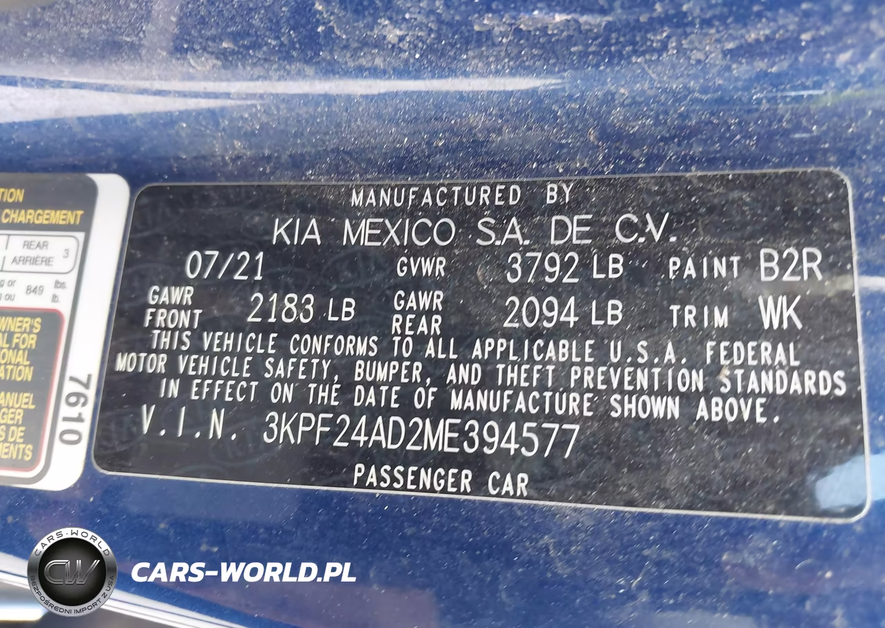 2021 Kia Forte Lxs VIN:3KPF24AD2ME394577 - 9