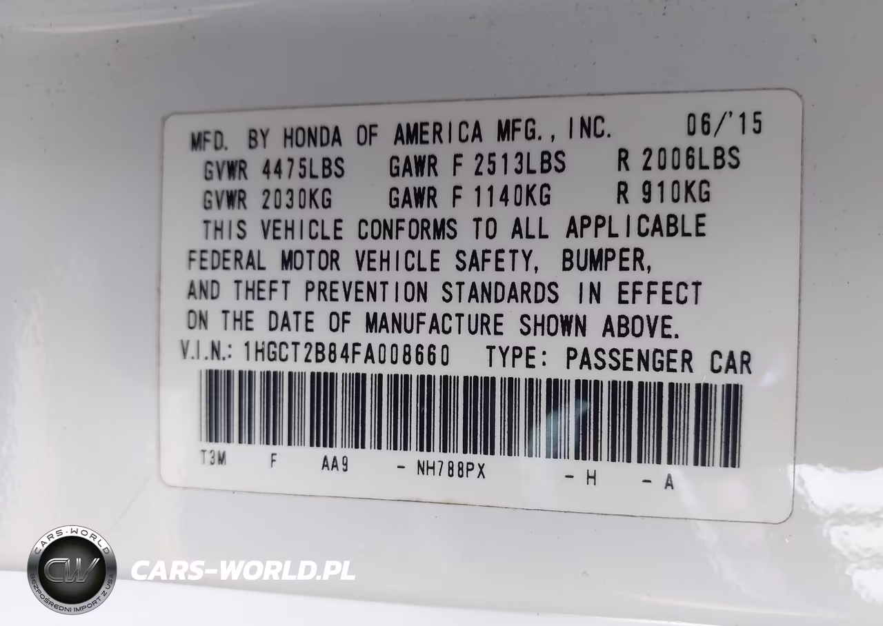 2015 Honda Accord Ex-L V-6 VIN:1HGCT2B84FA008660 - 9