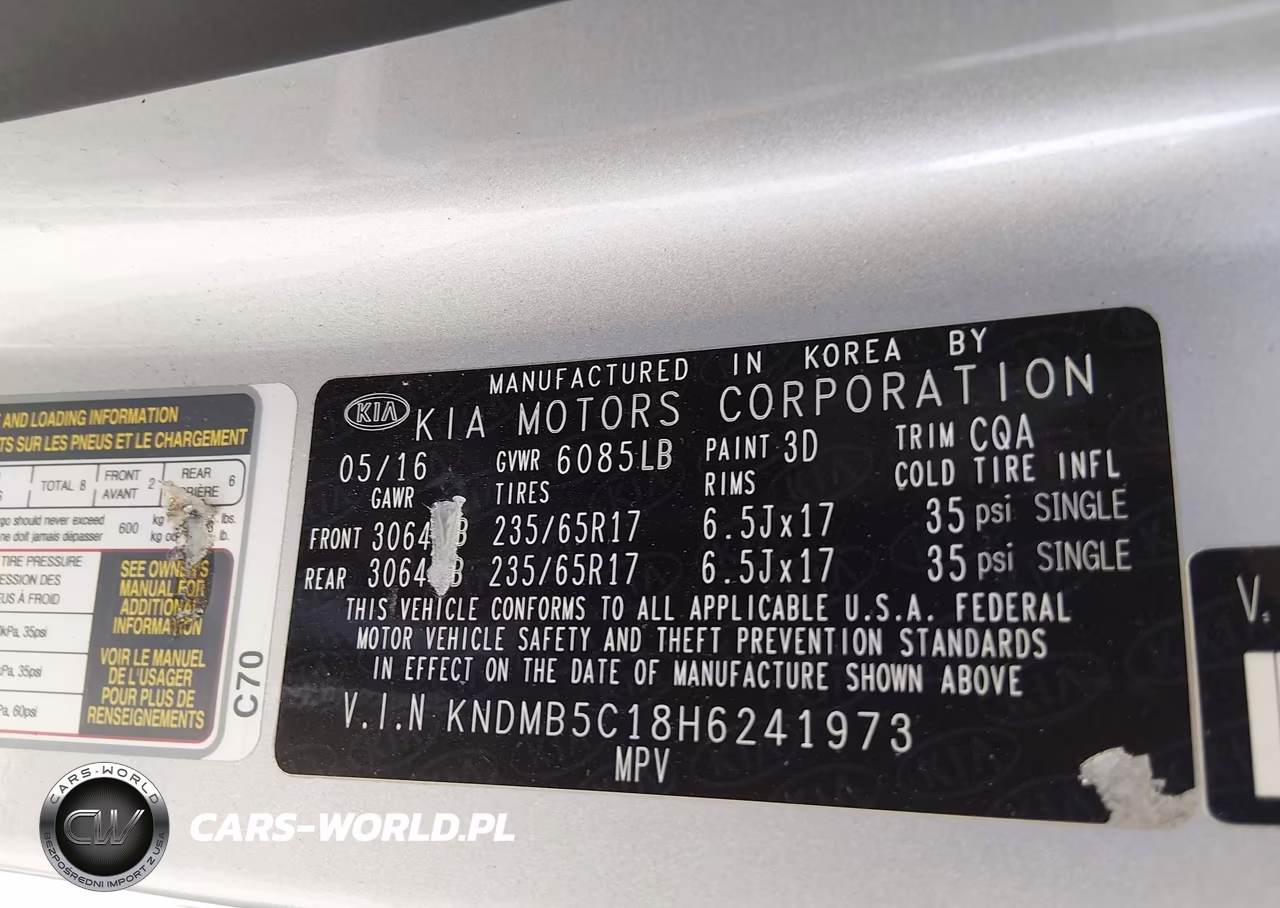 2017 Kia Sedona Lx VIN:KNDMB5C18H6241973 - 9