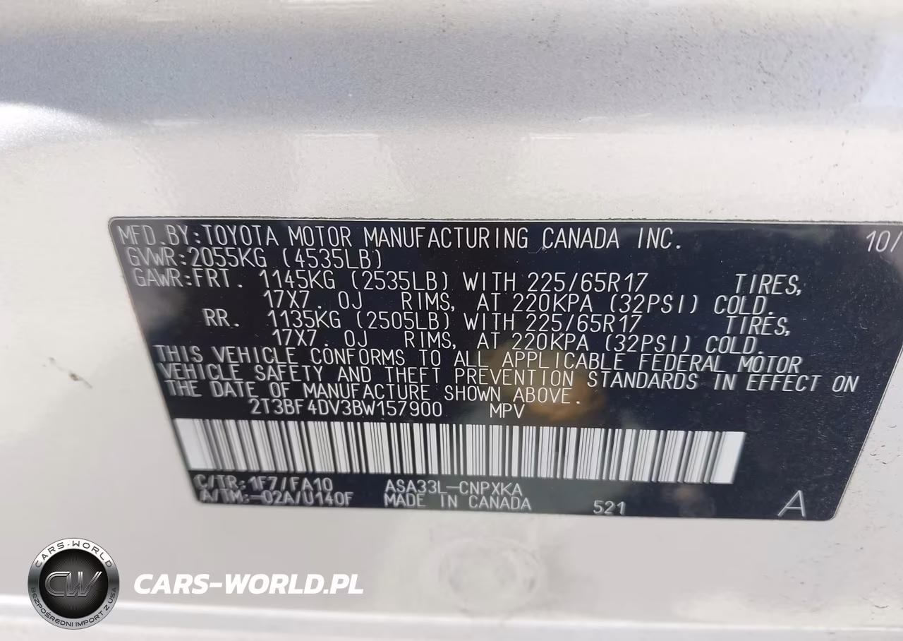 2011 Toyota Rav4 VIN:2T3BF4DV3BW157900 - 9