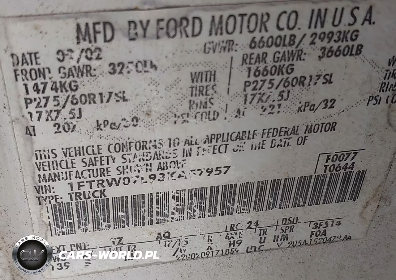 2003 Ford F-150 Lariat-Xlt VIN:1FTRW07L93KA57957 - 9