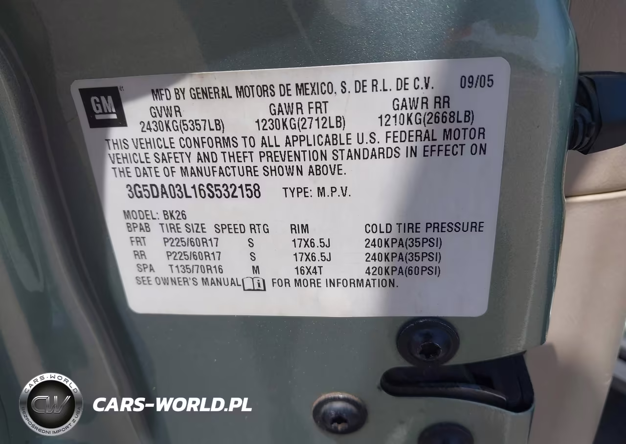 2006 Buick Rendezvous Cx VIN:3G5DA03L16S532158 - 9