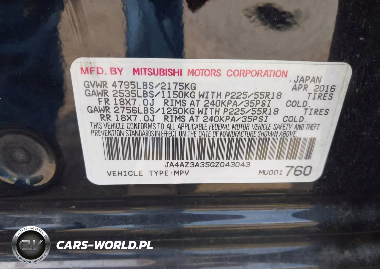 2016 Mitsubishi Outlander Se VIN:JA4AZ3A35GZ043043 - 9