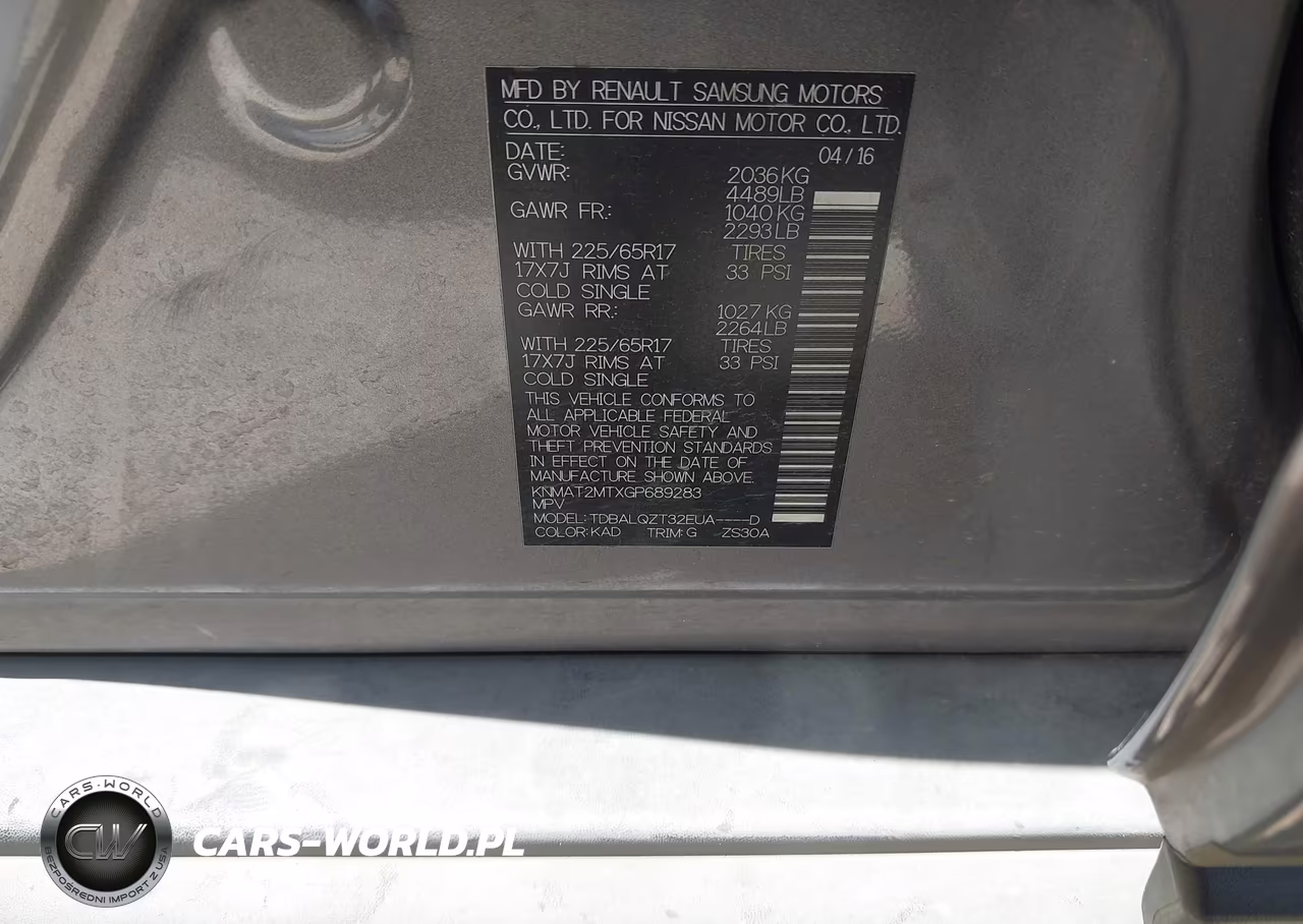 2016 Nissan Rogue Sv VIN:KNMAT2MTXGP689283 - 9