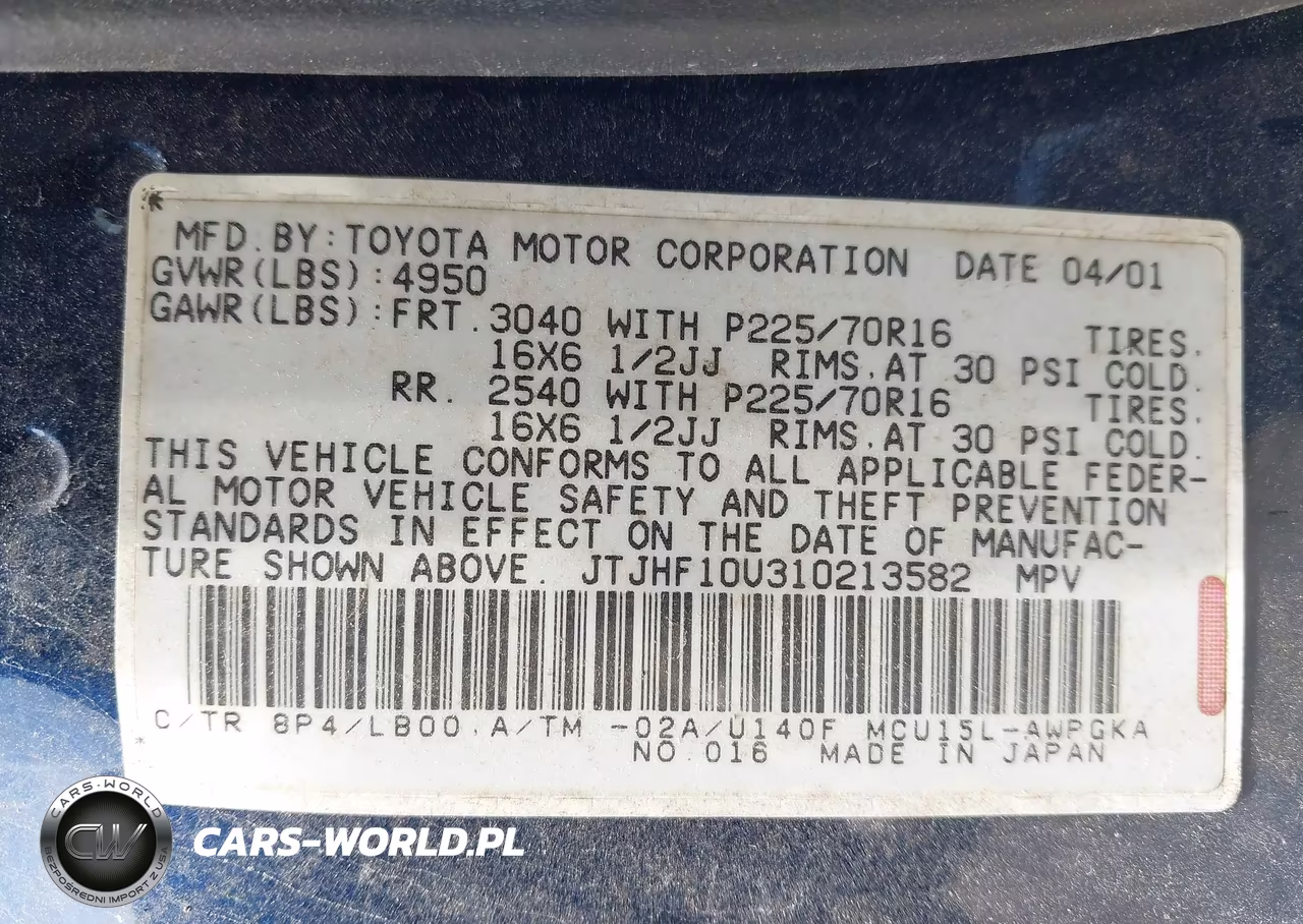 2001 Lexus Rx 300 VIN:JTJHF10U310213582 - 9