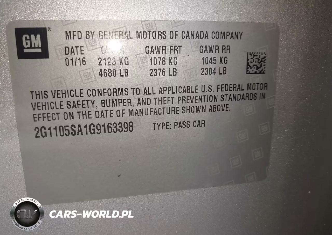 2016 Chevrolet Impala 1Lt VIN:2G1105SA1G9163398 - 9
