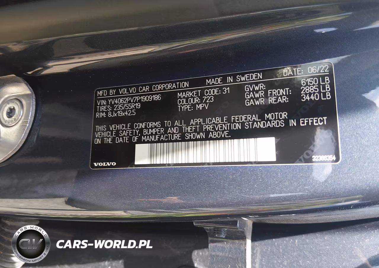 2023 Volvo Xc90 B6 Core VIN:YV4062PV7P1909186 - 9