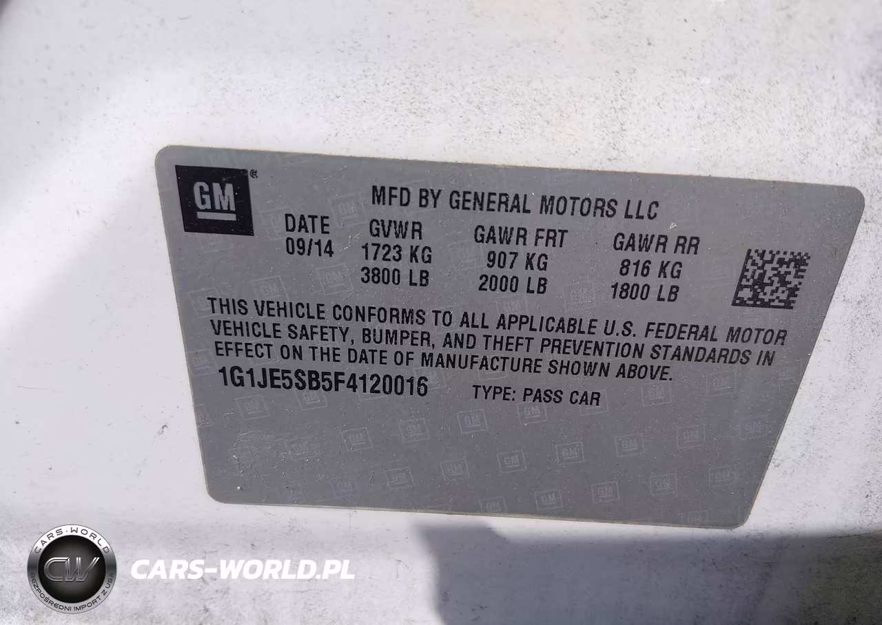 2015 Chevrolet Sonic Ltz Auto VIN:1G1JE5SB5F4120016 - 9