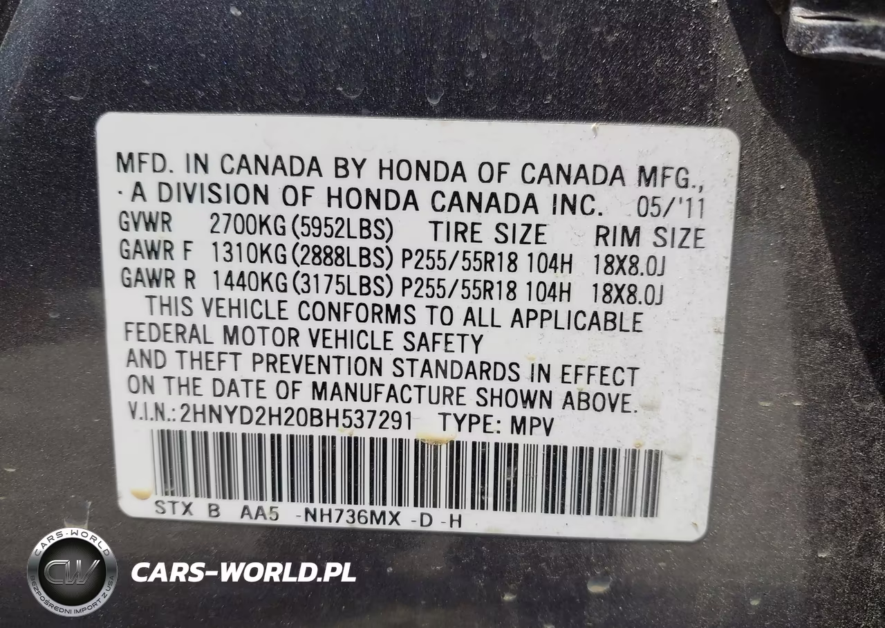 2011 Acura Mdx VIN:2HNYD2H20BH537291 - 9