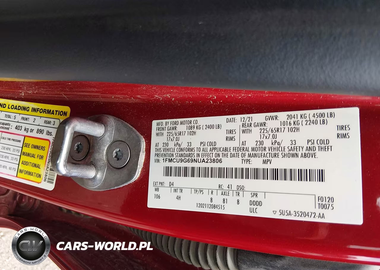 2022 Ford Escape Se VIN:1FMCU9G69NUA23806 - 9
