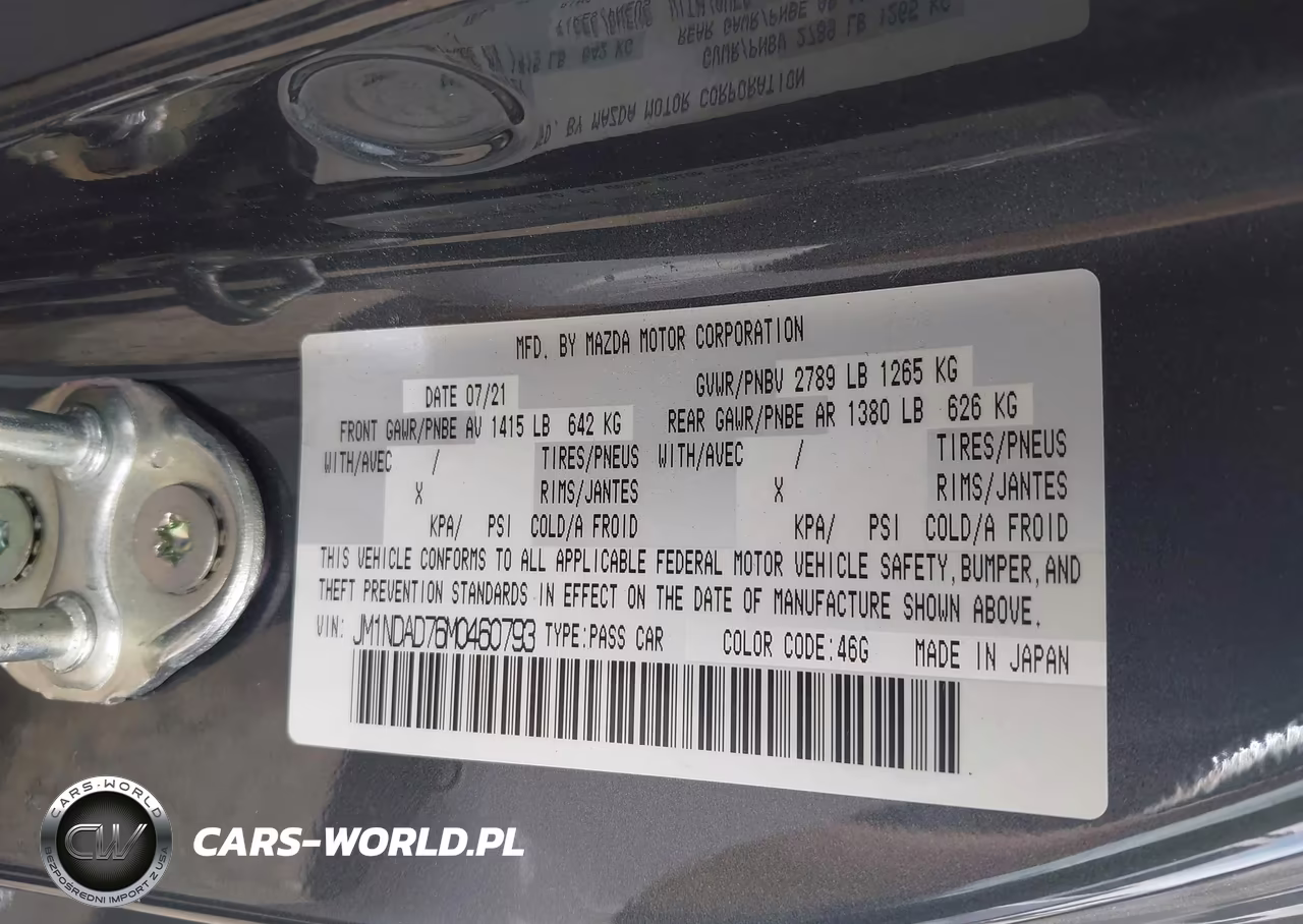 2021 Mazda Mx-5 Miata Grand Touring VIN:JM1NDAD76M0460793 - 9