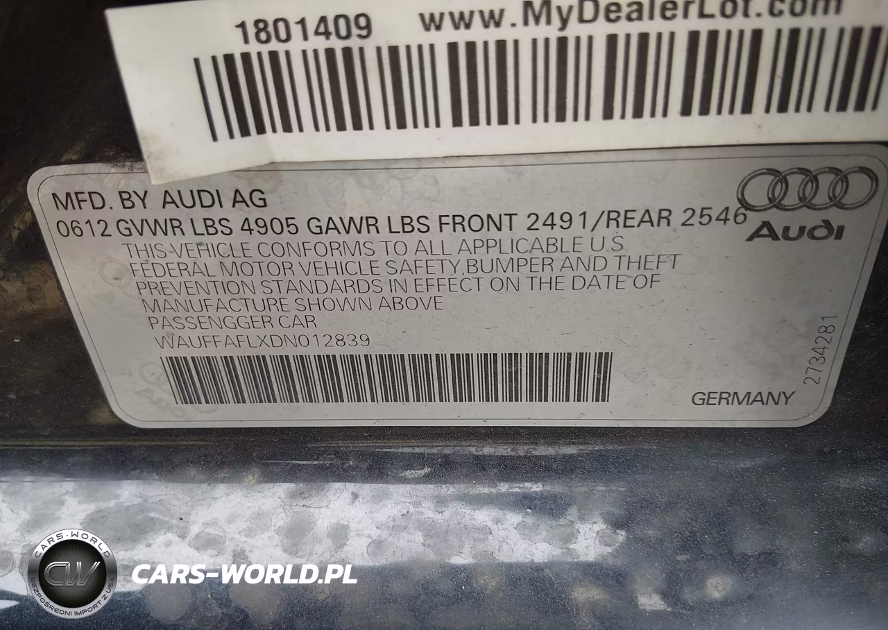 2013 Audi A4 2.0T Premium VIN:WAUFFAFLXDN012839 - 9