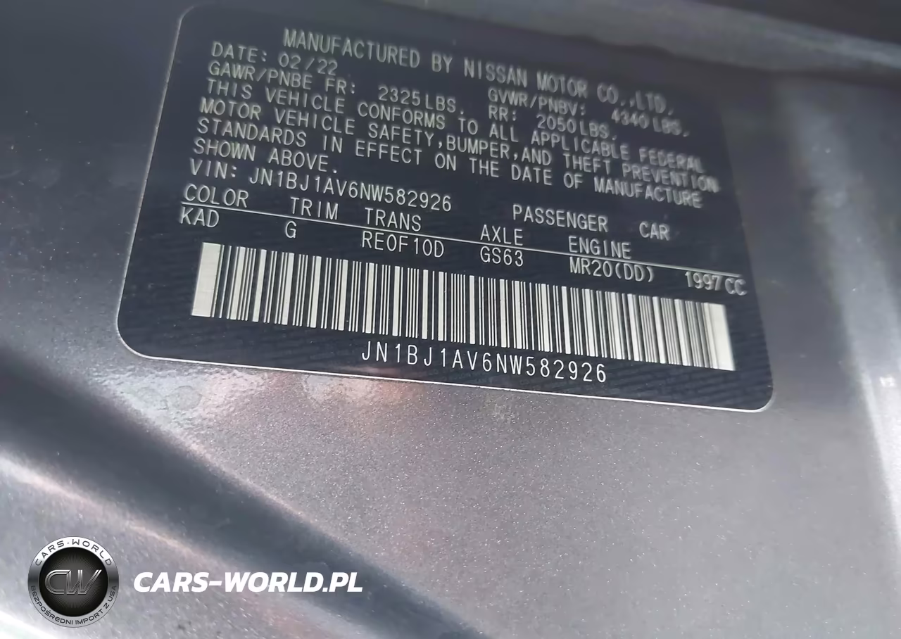 2022 Nissan Rogue Sport S Fwd Xtronic Cvt VIN:JN1BJ1AV6NW582926 - 9