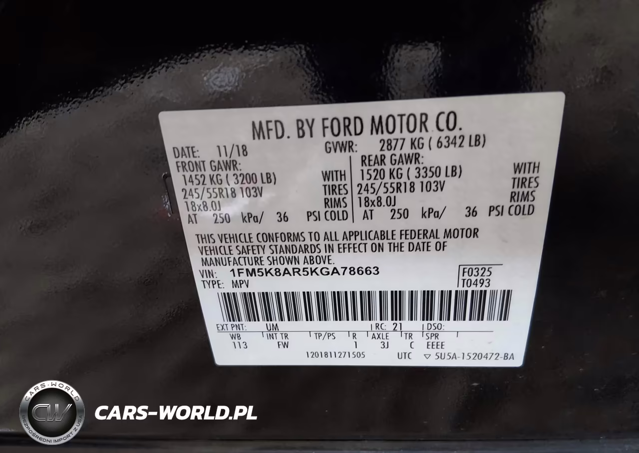 2019 Ford Police Interceptor Utility VIN:1FM5K8AR5KGA78663 - 9