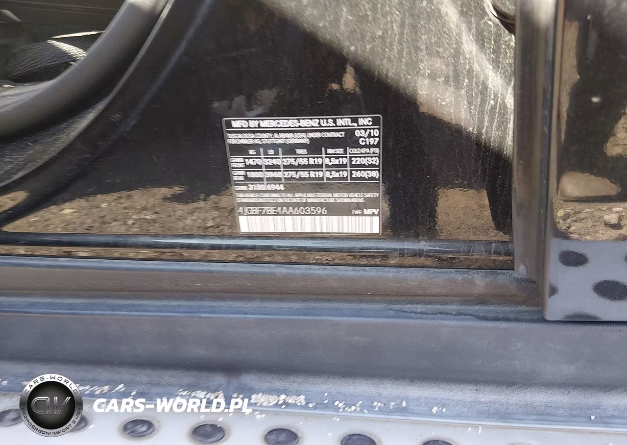 2010 Mercedes-Benz Gl 450 4Matic VIN:4JGBF7BE4AA603596 - 9