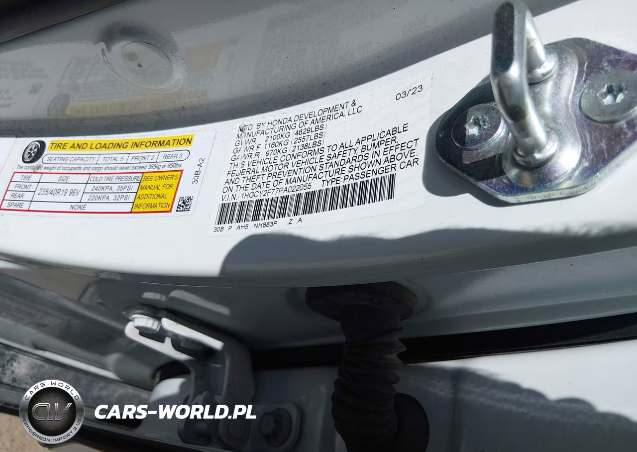 2023 Honda Accord Hybrid Sport-L VIN:1HGCY2F77PA022055 - 9