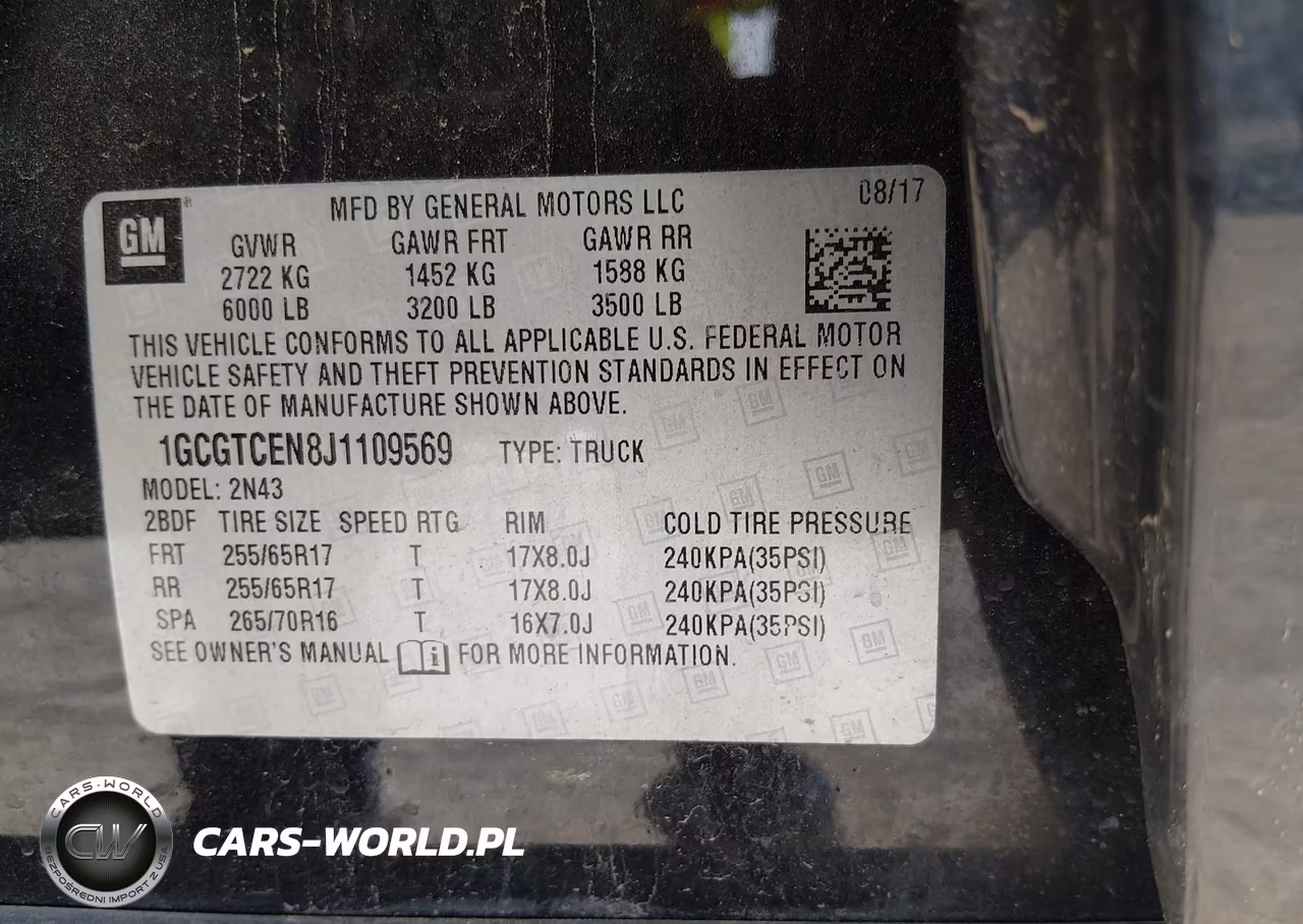 2018 Chevrolet Colorado Lt VIN:1GCGTCEN8J1109569 - 9