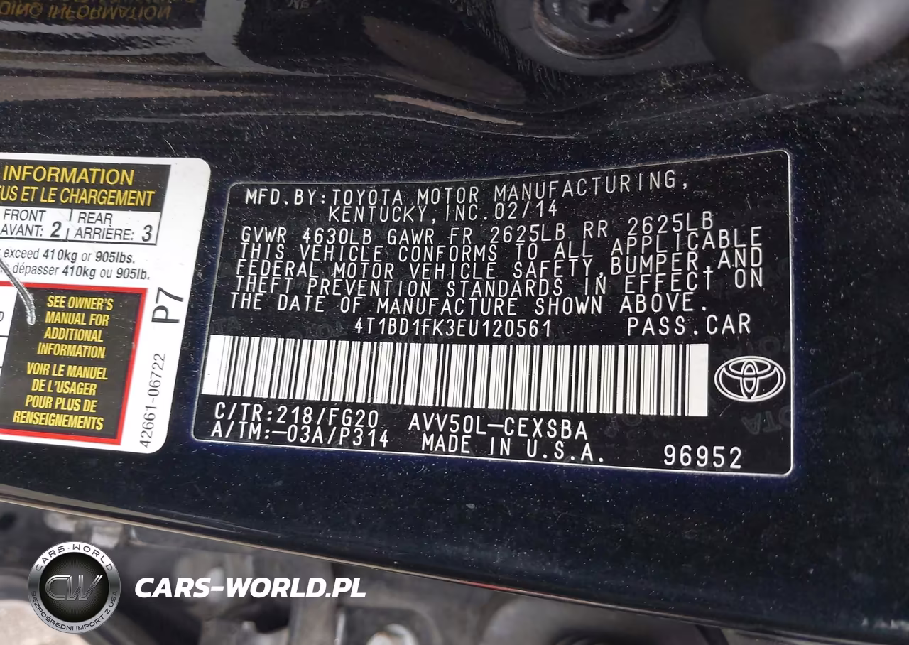 2014 Toyota Camry Hybrid Se Limited Edition VIN:4T1BD1FK3EU120561 - 9