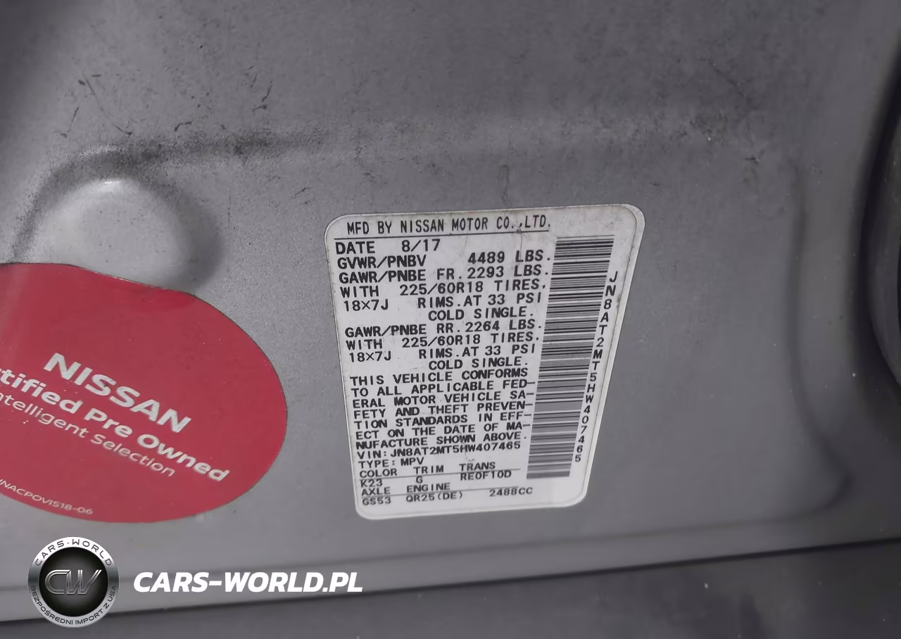 2017 Nissan Rogue Sl VIN:JN8AT2MT5HW407465 - 9