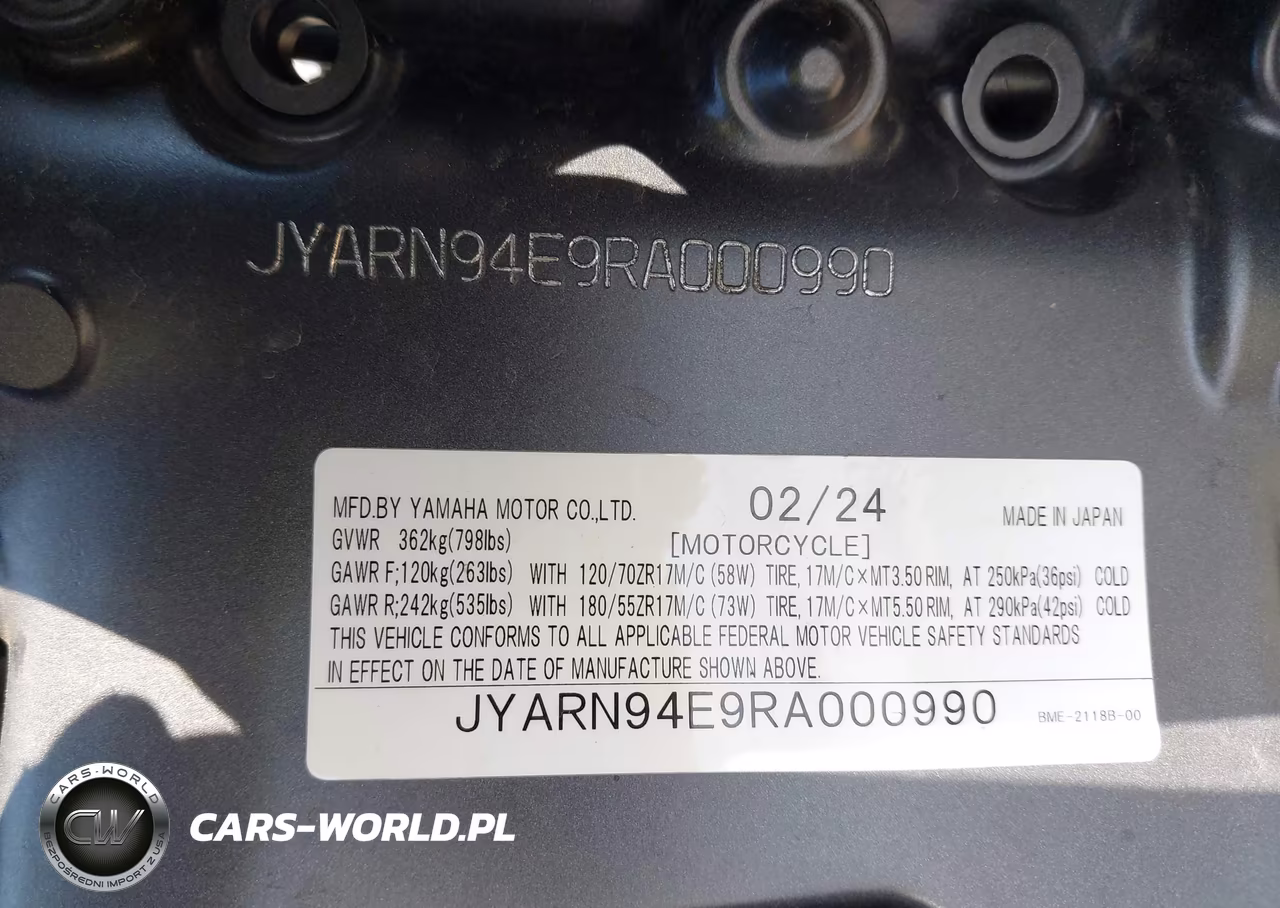 2024 Yamaha Mt09 VIN:JYARN94E9RA000990 - 10