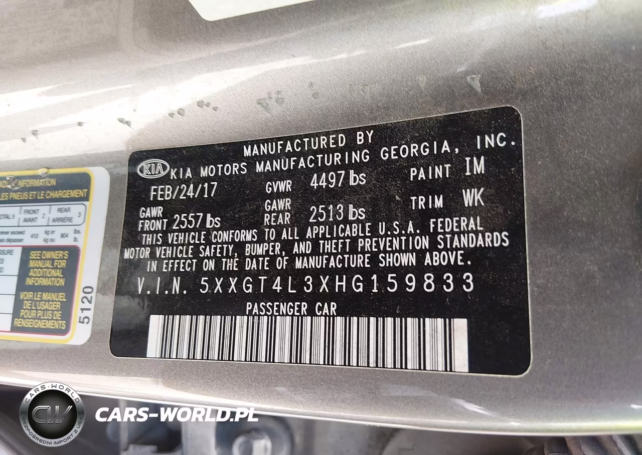2017 Kia Optima Lx VIN:5XXGT4L3XHG159833 - 9