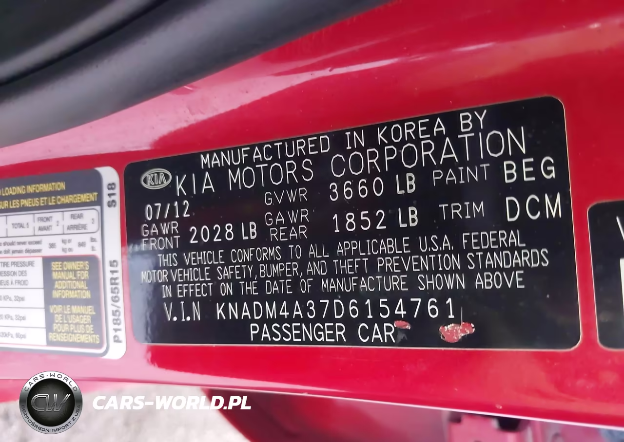 2013 Kia Rio Lx VIN:KNADM4A37D6154761 - 9