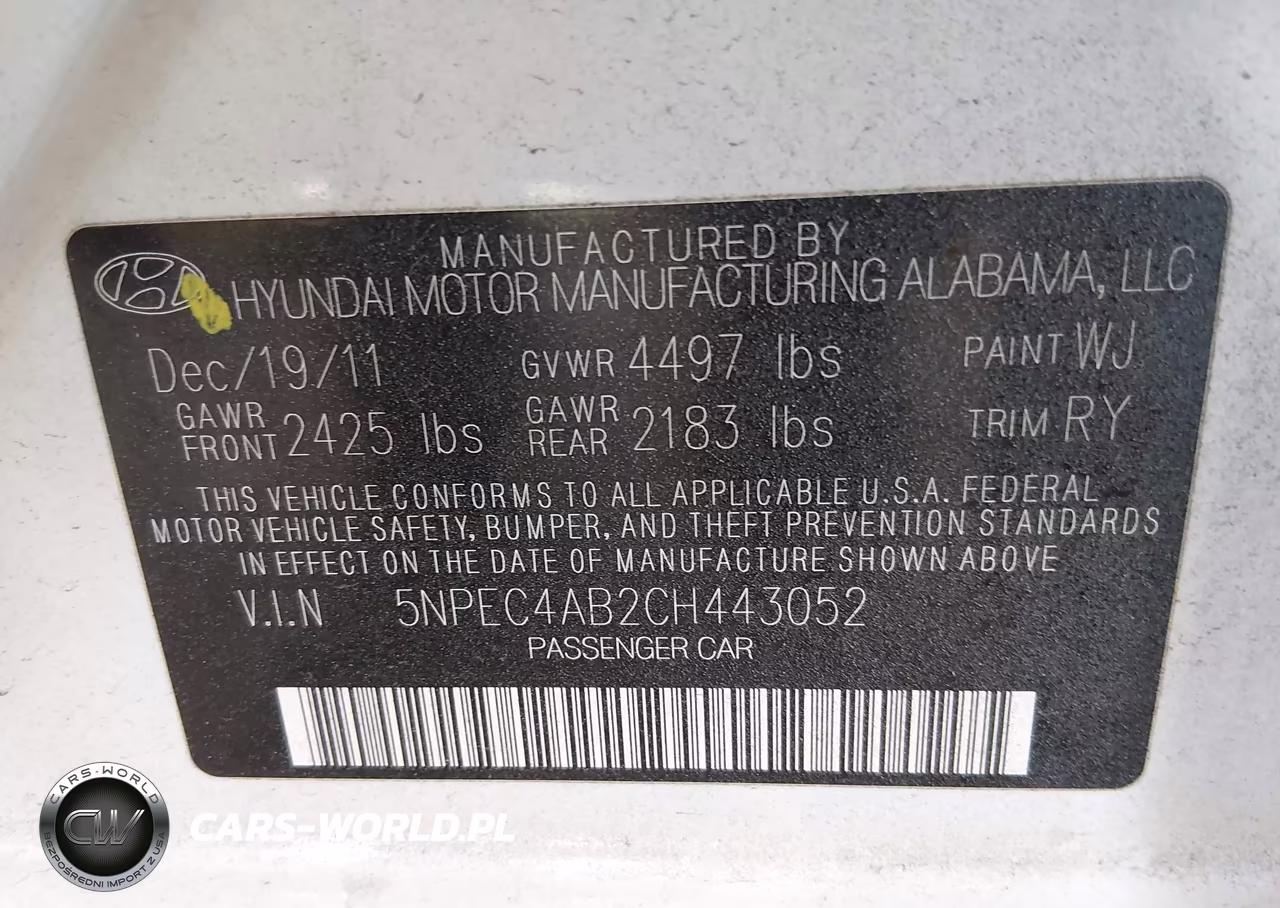 2012 Hyundai Sonata Limited 2.0T VIN:5NPEC4AB2CH443052 - 9
