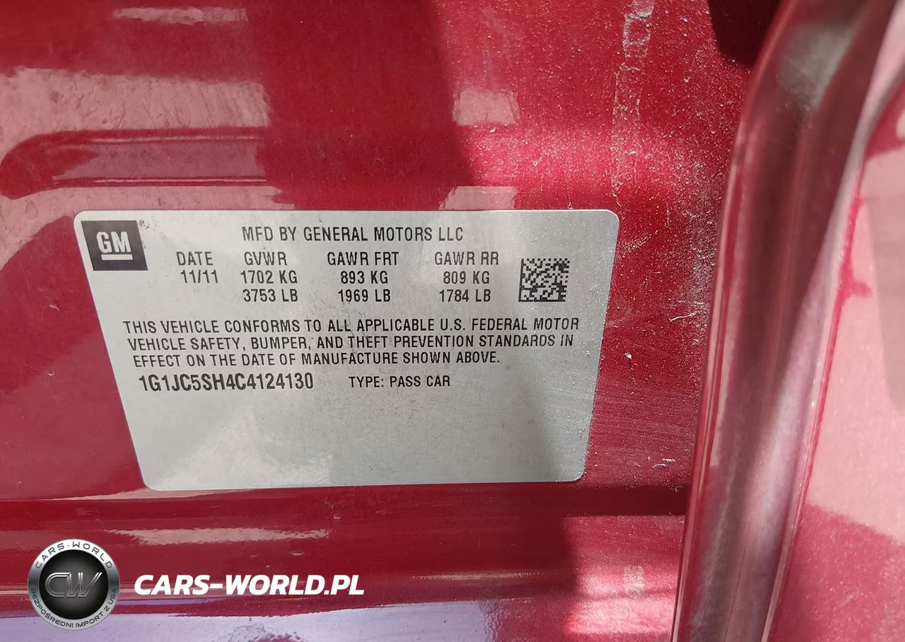 2012 Chevrolet Sonic 2Lt VIN:1G1JC5SH4C4124130 - 9