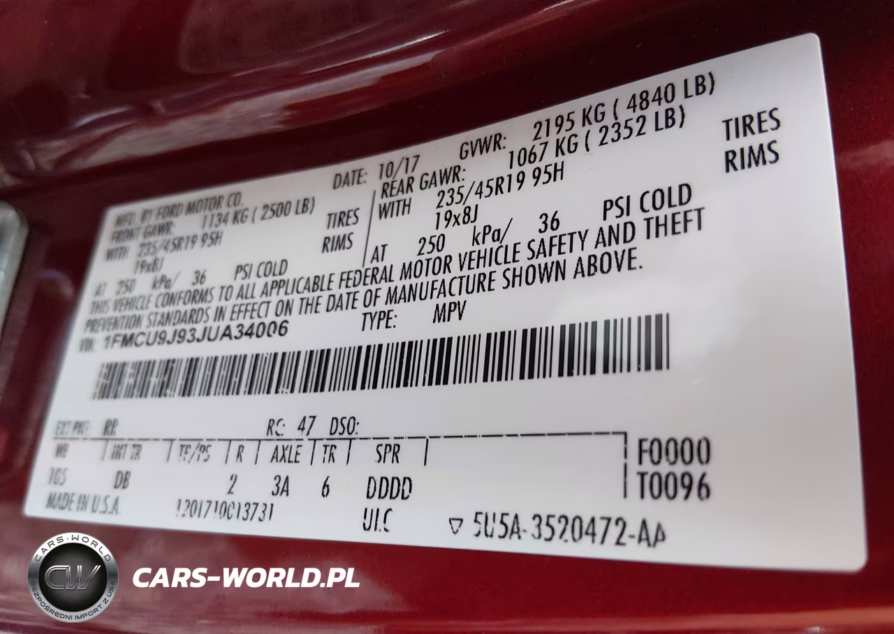 2018 Ford Escape Titanium VIN:1FMCU9J93JUA34006 - 9