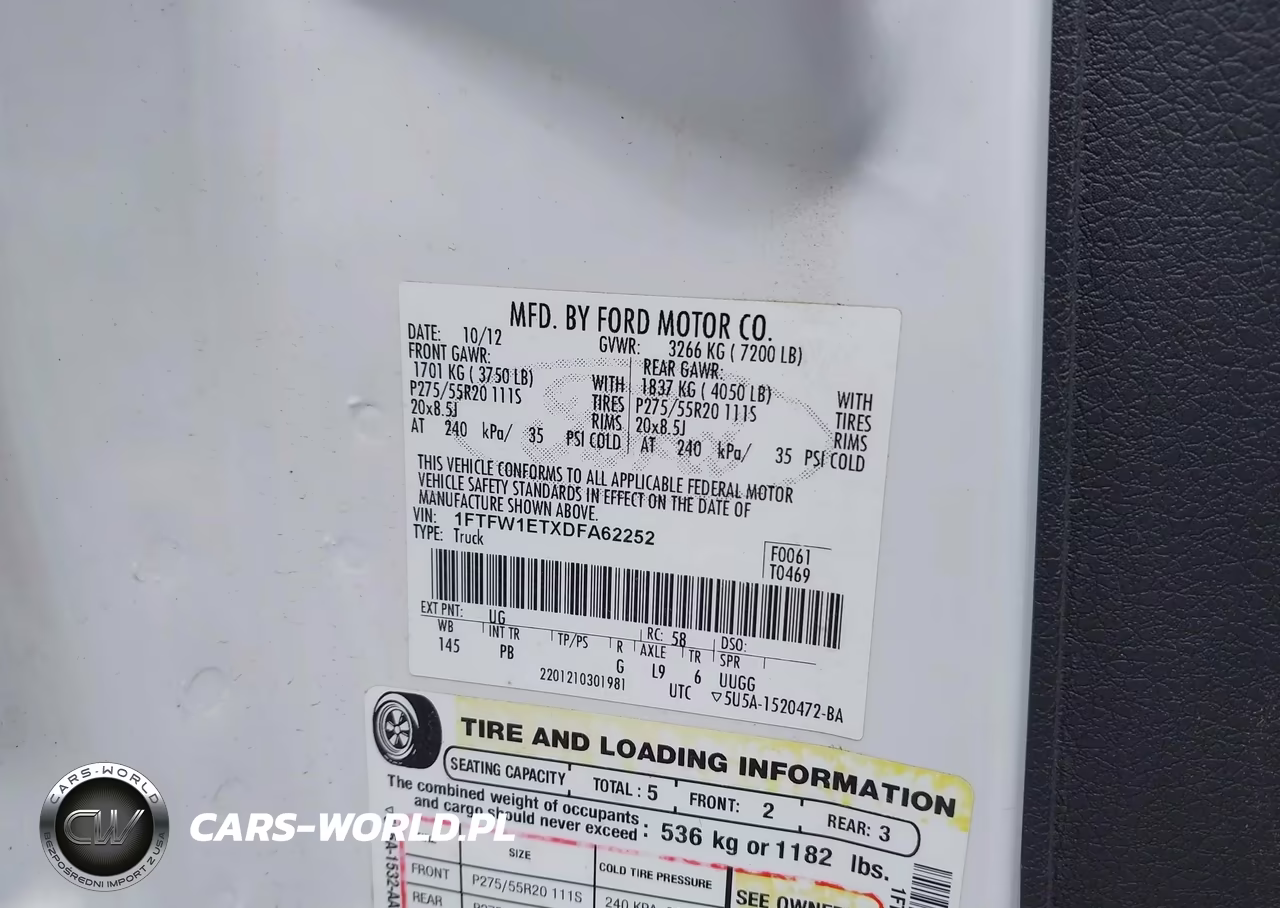 2013 Ford F-150 Platinum VIN:1FTFW1ETXDFA62252 - 9