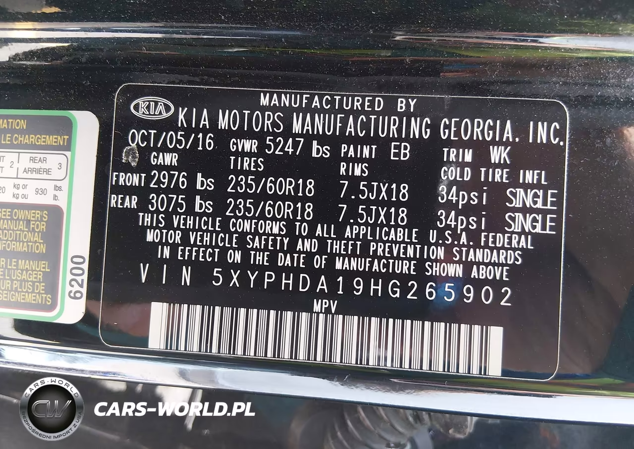 2017 Kia Sorento 2.0T Ex VIN:5XYPHDA19HG265902 - 9