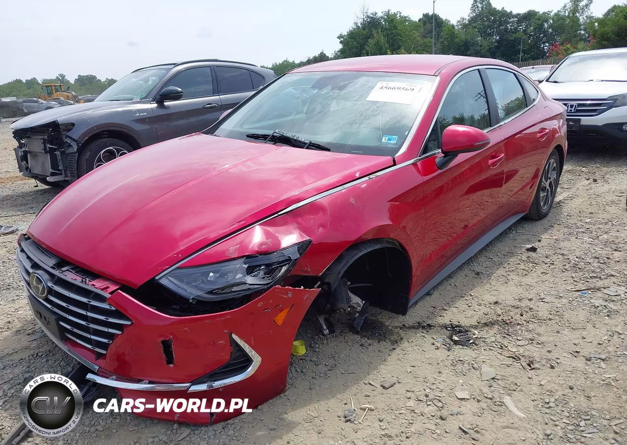2021 Hyundai Sonata Blue VIN:KMHL24JJ0MA020671 - 2