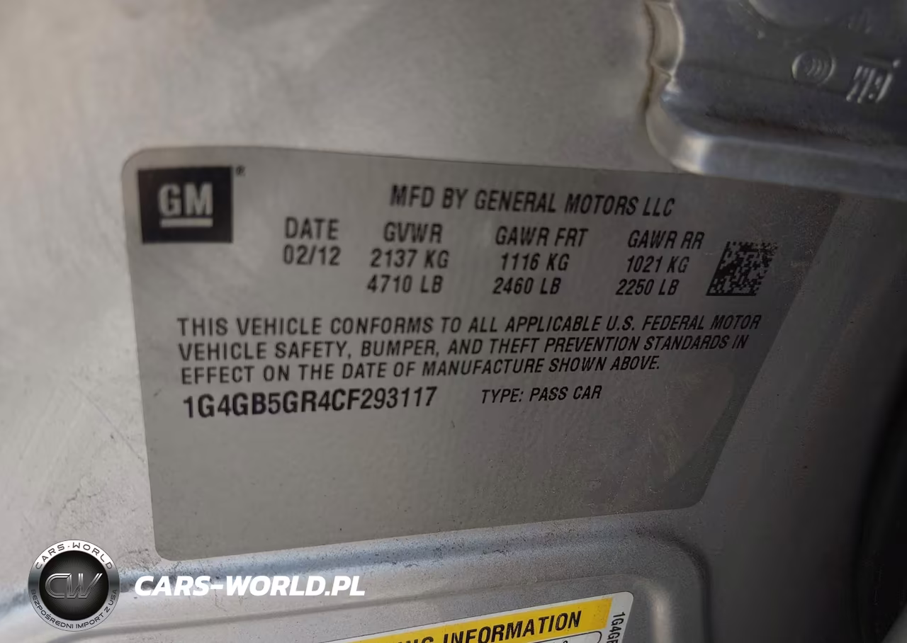 2012 Buick Lacrosse Convenience Group VIN:1G4GB5GR4CF293117 - 9