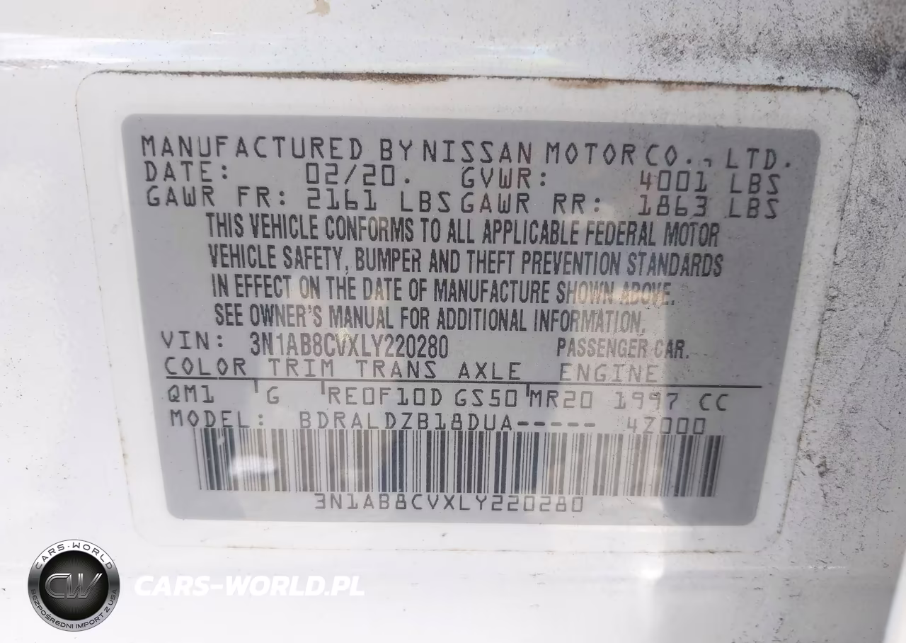 2020 Nissan Sentra Sv Xtronic Cvt VIN:3N1AB8CVXLY220280 - 9