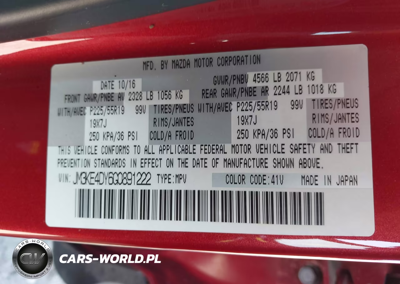 2016 Mazda Cx-5 Grand Touring VIN:JM3KE4DY6G0891222 - 9