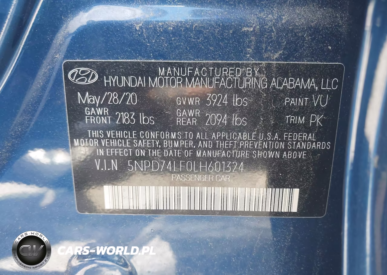2020 Hyundai Elantra Se VIN:5NPD74LF0LH601324 - 9