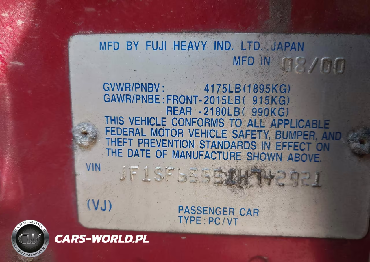 2001 Subaru Forester S VIN:JF1SF65551H742921 - 9