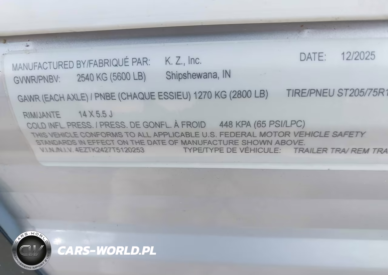 2026 K-Z Inc Travel Trailer VIN:4EZTK2427T5120253 - 19