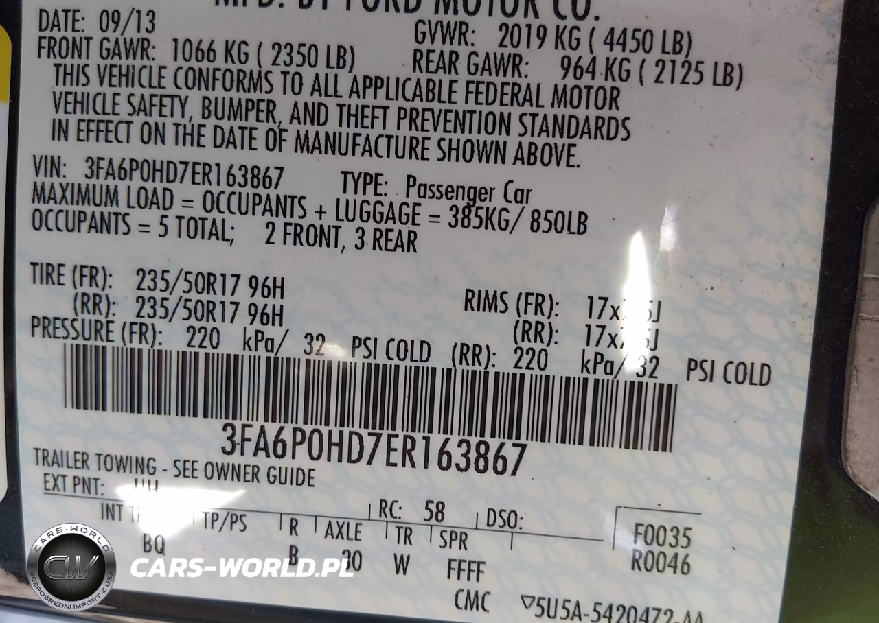 2014 Ford Fusion Se VIN:3FA6P0HD7ER163867 - 9