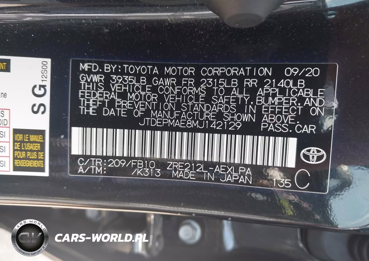 2021 Toyota Corolla Le VIN:JTDEPMAE8MJ142129 - 9