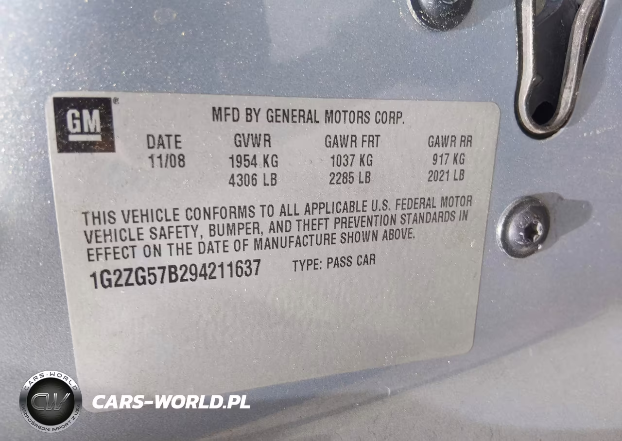 2009 Pontiac G6 VIN:1G2ZG57B294211637 - 9