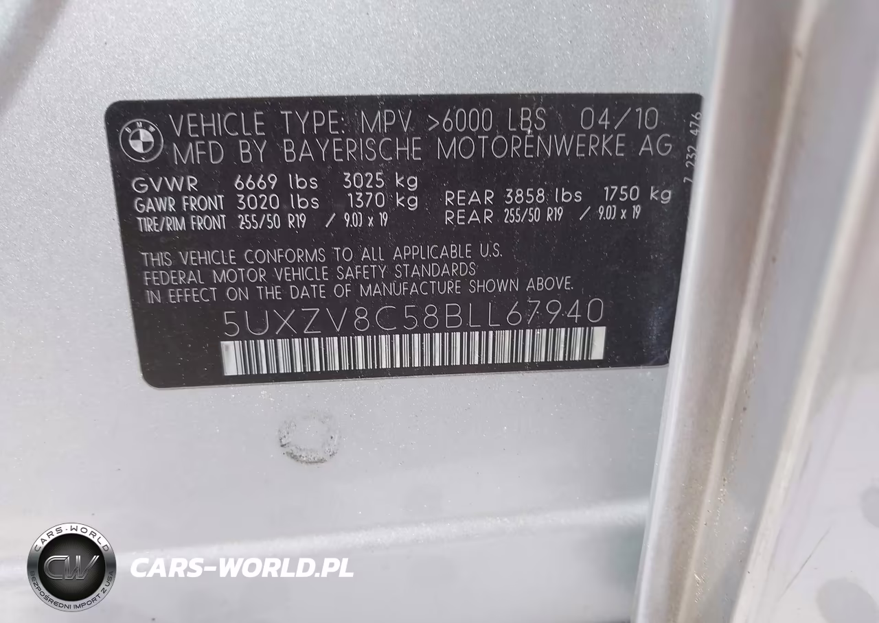 2011 BMW X5 xDrive50I VIN:5UXZV8C58BLL67940 - 9