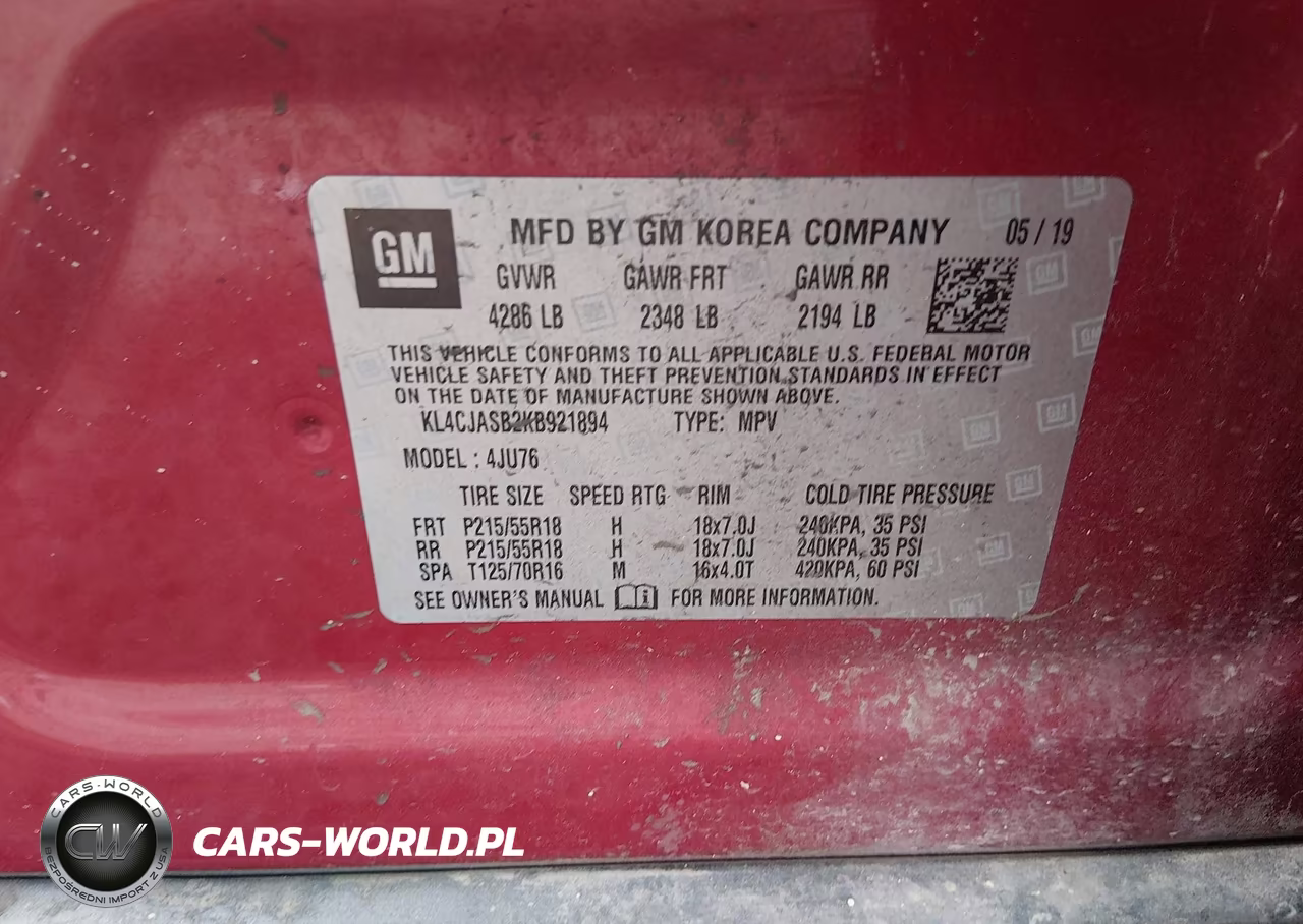 2019 Buick Encore Fwd Preferred VIN:KL4CJASB2KB921894 - 9