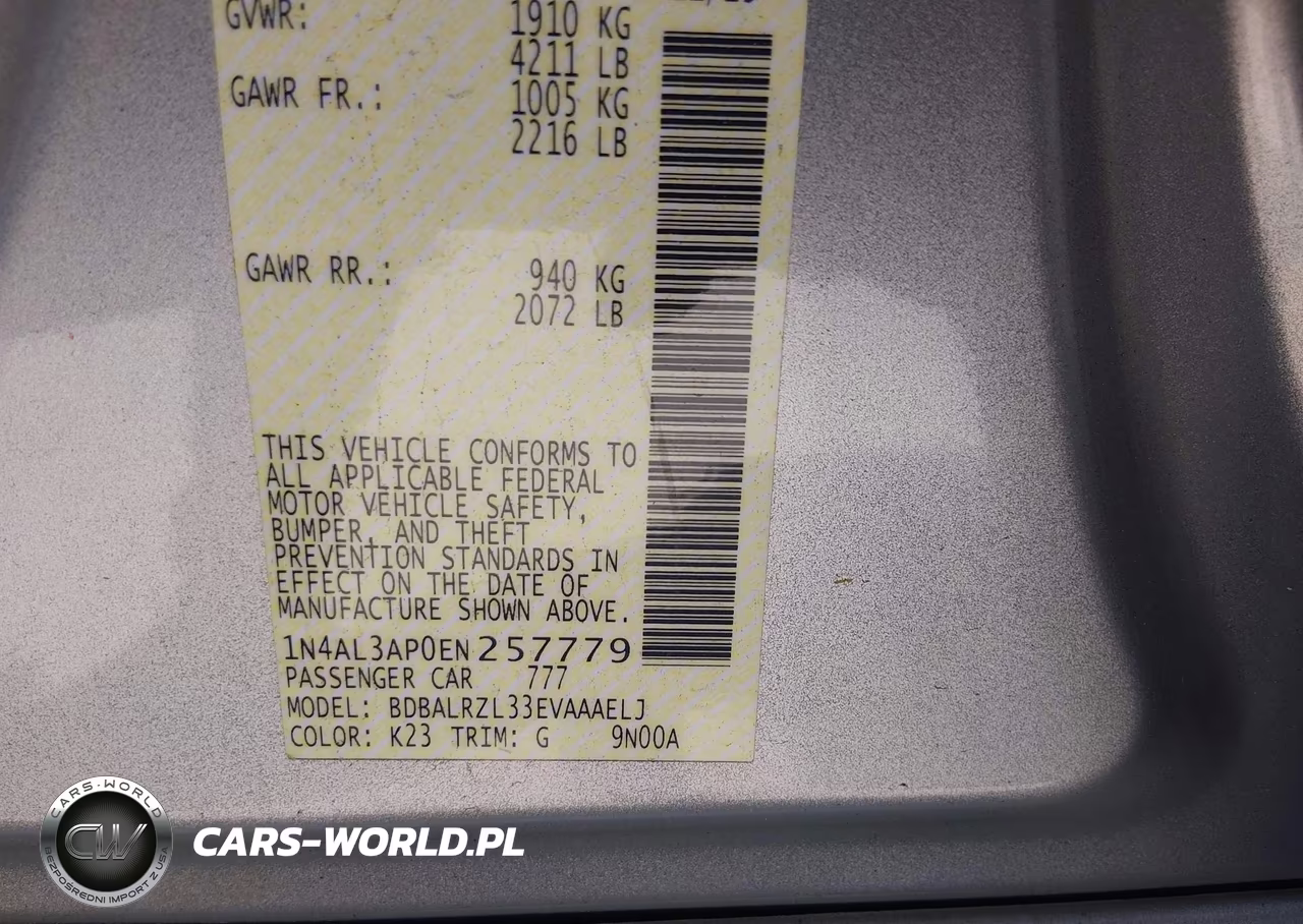 2014 Nissan Altima 2.5 VIN:1N4AL3AP0EN257779 - 9