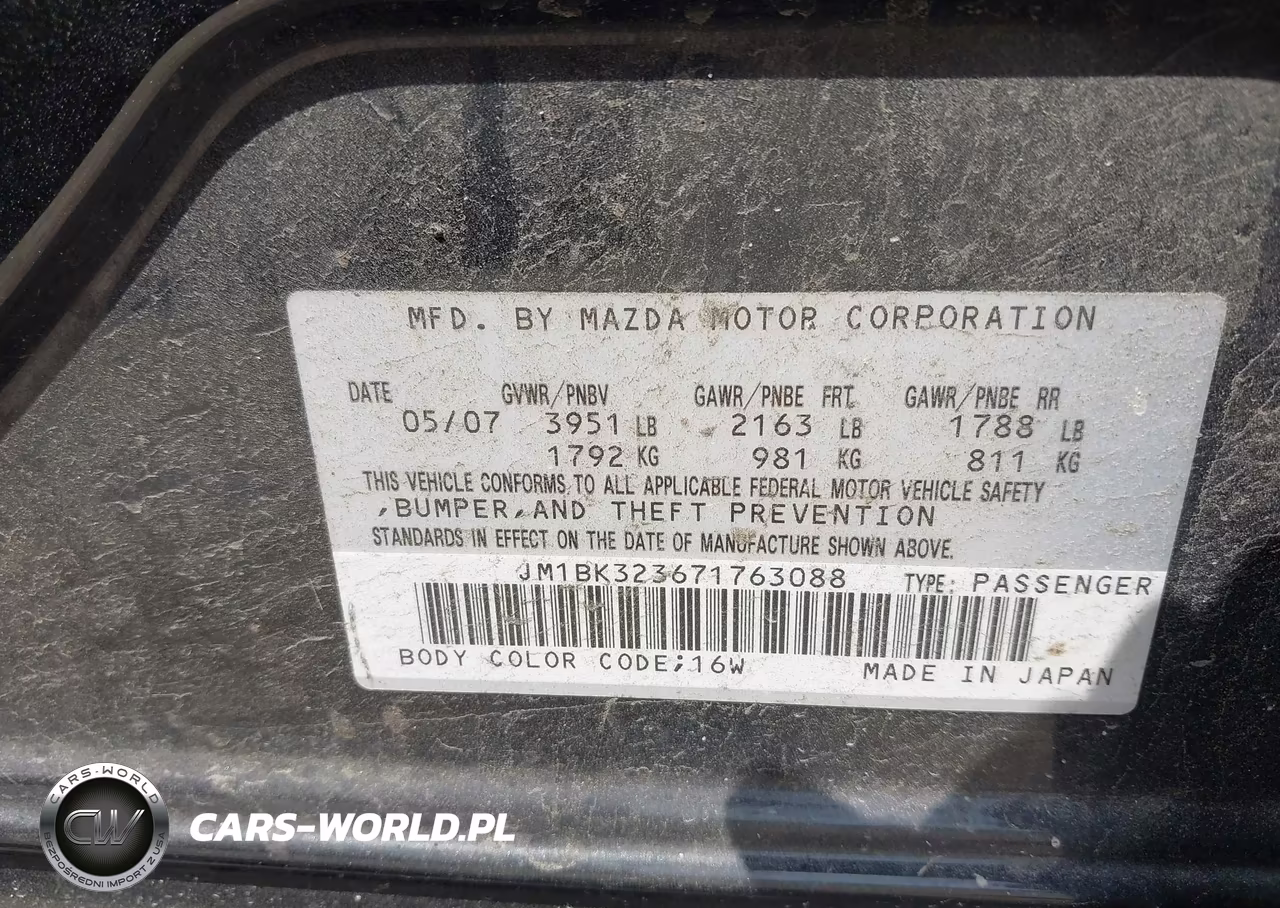 2007 Mazda Mazda3 S Grand Touring VIN:JM1BK323671763088 - 9