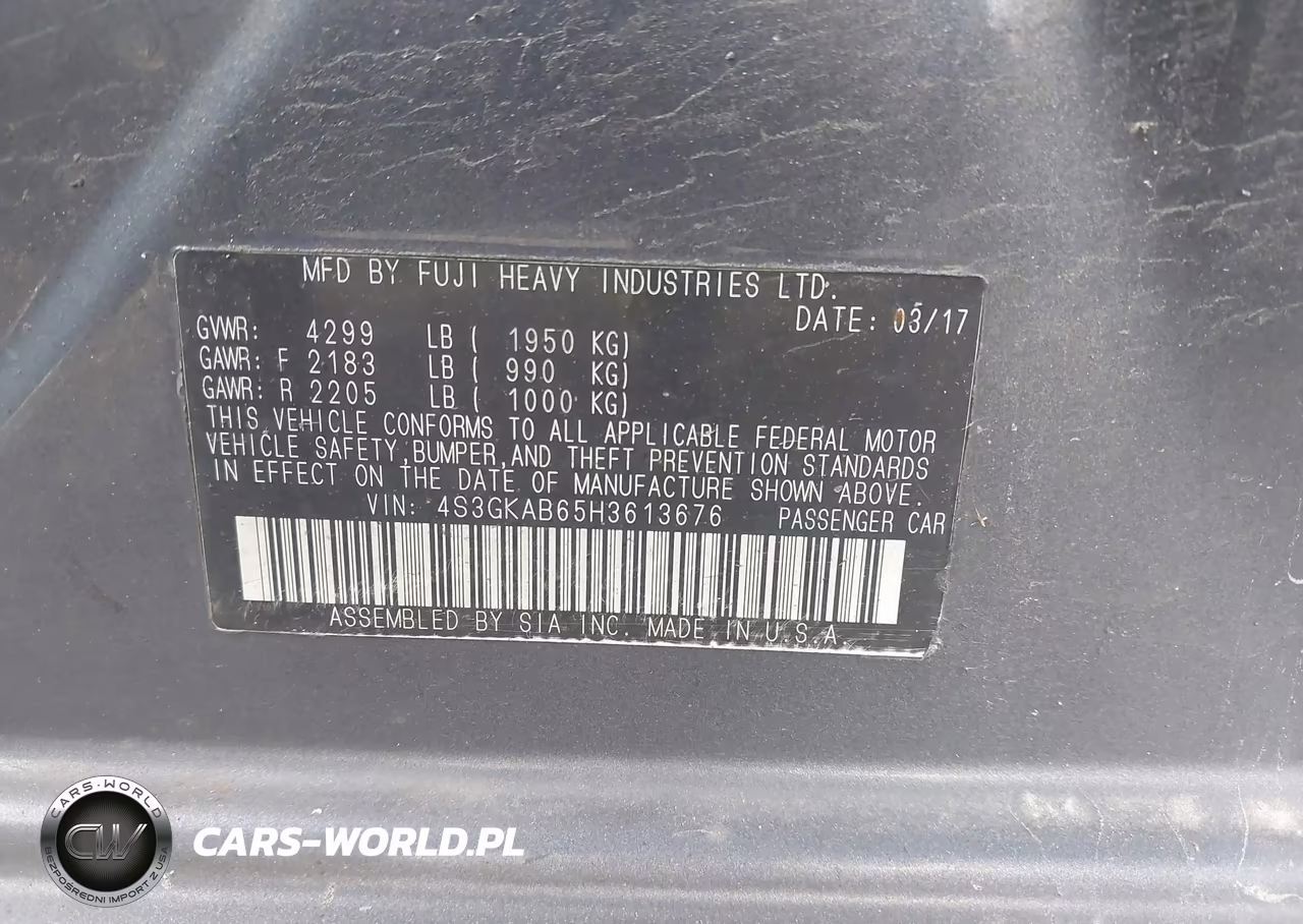 2017 Subaru Impreza 2.0I Premium VIN:4S3GKAB65H3613676 - 9