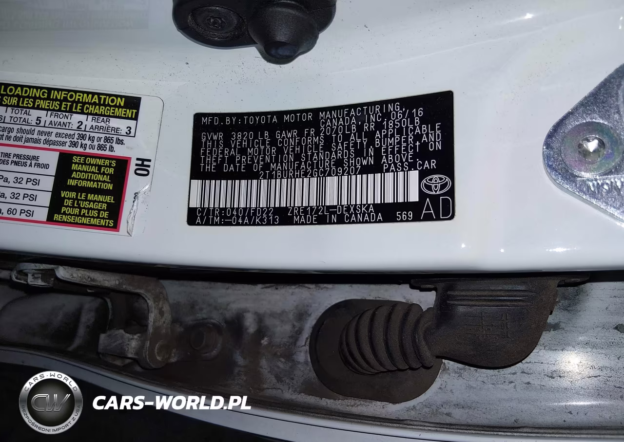 2016 Toyota Corolla S Plus VIN:2T1BURHE2GC709207 - 9