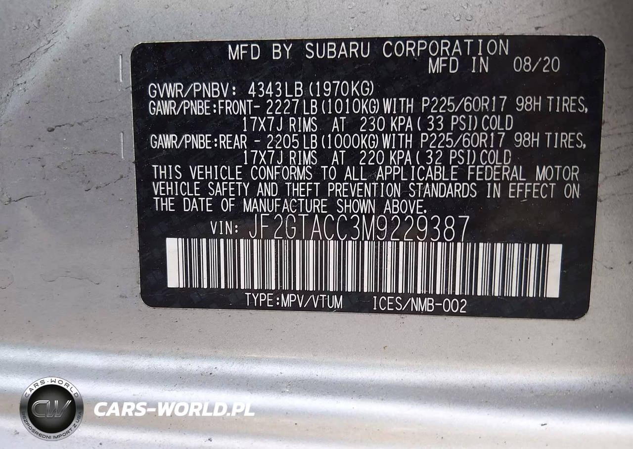 2021 Subaru Crosstrek Premium VIN:JF2GTACC3M9229387 - 9